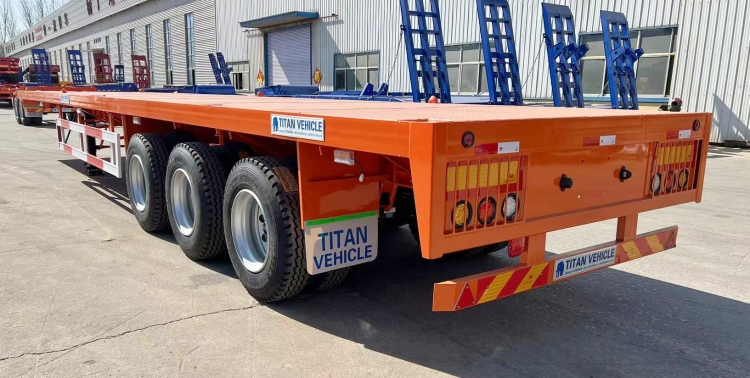 Tri Axle 53 Ft Flatbed Trailer for Sale Near Me in Mauritius