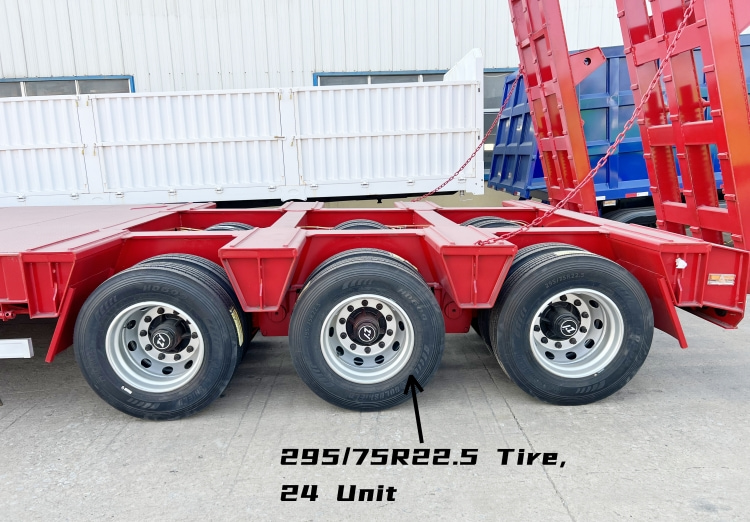 Hydraulic Heavy Duty 3 Line 6 Axles 130 Ton Low Bed Trailer for Sale in Mauritius