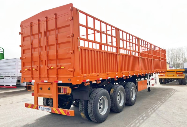 Fence Trailer for Sale in Mauritius | Cargo Fence Semi Trailer | Tri Axle Fence Trailer 50 Tons