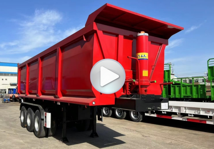 End Dump Trailer for Sale in Mauritius | Hydraulic Dump Trailer | 50t Dump Semi Trailer