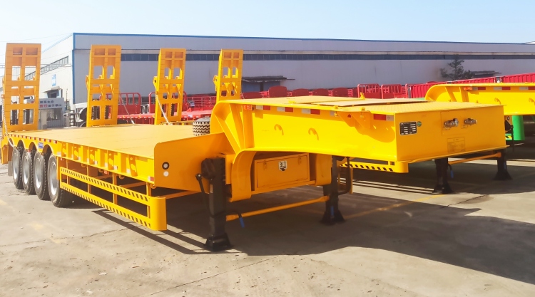 40 Feet Low Bed Trailer Truck for Sale in Mauritius | Excavator Trailer | CIMC China