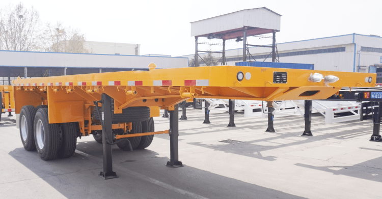 CIMC China 2 Axle Flatbed Trailer for Sale in Mauritius | 20 Ft Flatbed Container Trailer