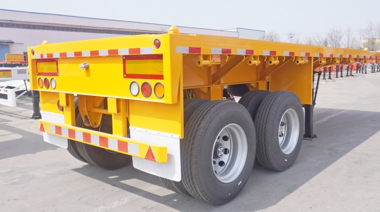 CIMC China 2 Axle Flatbed Trailer for Sale in Mauritius | 20 Ft Flatbed Container Trailer