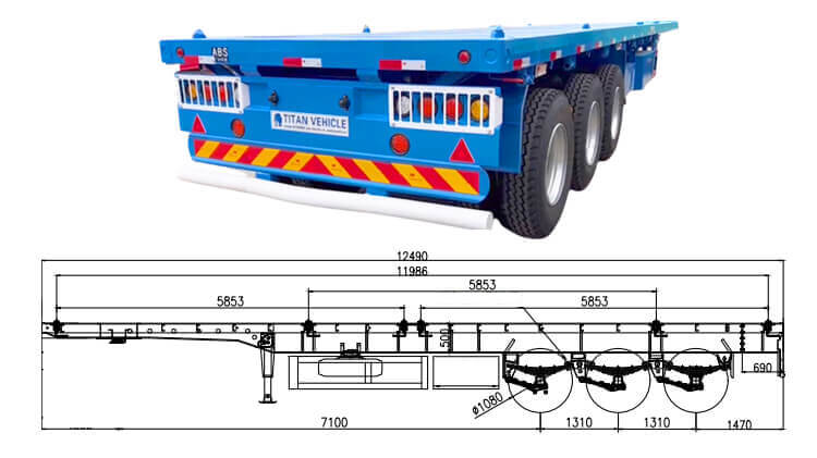 Flatbed Container Trailer - Flat Bed Trailer for Sale in Mauritius