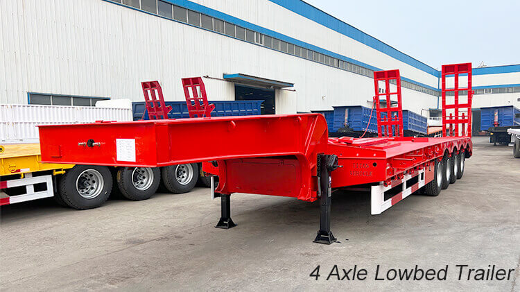 100 Ton 4 Axle Low Bed Trailer for Sale in Mauritius